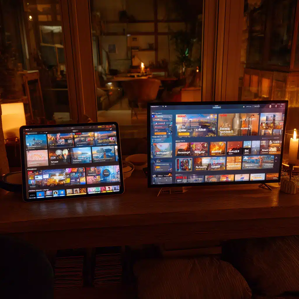 Multi-screen IPTV Smarters Pro subscription on tablet and smart TV