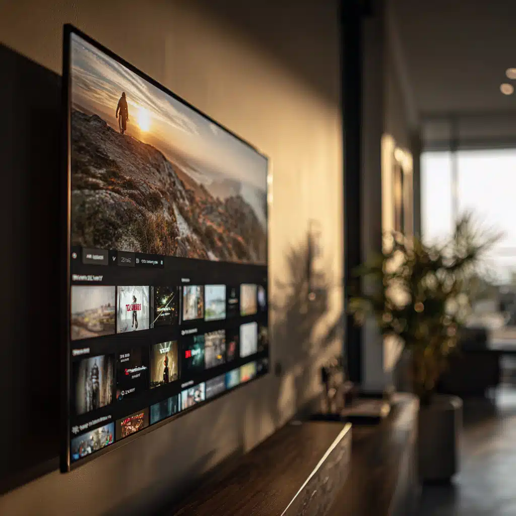 IPTV interface on smart TV screen, IPTV suppliers